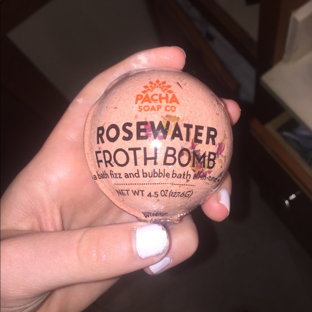 Rosewater bath bomb